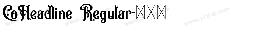 CoHeadline Regular字体转换